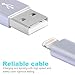 MFi Certified Lightning Cable,iPhone Charger 5 Pack(3/3/6/6/10FT)Extra Long Nylon Braided USB Charging&Syncing Cord Compatible with iPhone Xs/XR/XS Max/X/7/7Plus/8/8Plus/6S/6SPlus/5se/5s/5(White+Gray)
