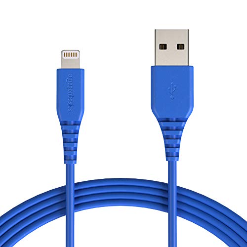 AmazonBasics Lightning to USB A Cable, MFi Certified iPhone Charger, Blue, 10 Foot