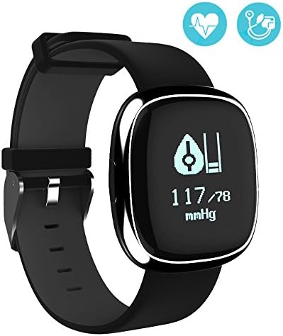 Fitness Activity Tracker Smart Band Heart Rate Monitor Watch Step Walking Sleep Counter Wireless Wristband Pedometer Exercise Tracking Sports Bracelet for iOS Android Smart Phones (Black+pure)