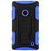 CellJoy® Nokia Lumia 520 (WILL NOT FIT LUMIA 521) Hard Case Protective Cover Skin [Future Armor] Ultra Fit Dual Protection Cover with Belt Clip Holster For Lumia 520 [Retail Packaged] (Blue / Black)