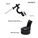 SAMSFX Kayak Bungee Rod Tamer Straps Holder Rod Saver Deck Mount Connector for Boat & Marine Fishing (Black Bungee-2pcs)