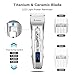 Hair Clippers, High Performance LED Hair Trimmer Kit for Men with LED Screen Cordless Hair Clippers, Secure Guide, Charging Base, Cordless USB Rechargeable Waterproof Haircut Kit (White)