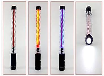 High Durability Over 2000LBS 16 Inch Traffic Safety Baton Self Defense Weapon 2 Color 5 Motion Light Good Gift!