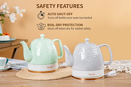 Toptier Electric Kettle Toptier Electric Ceramic Tea Kettle 1L Fast