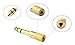SICOHOME Headphone Adapter Stereo Gold Plug 1/4-inch (6.3mm) Male to 1/8-inch (3.5mm) Female Gold Platedthumb 2