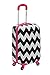 Rockland Safari Hardside Spinner Wheel Luggage, Pink Chevron, Carry-On 20-Inch