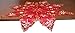 EcoSol Designs - Embroidered Small Tablecloth Topper, Elegant Table Throw Centerpiece for Round or Square Table, Ideal for Events, Holiday Season and More, Red/Gold Christmas Star, 34