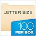 Pendaflex Essentials File Folders, Letter Size, 1/5 Cut, Manila (752 1/5), 8.5