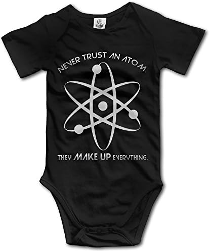 Never Trust Atom Make Up Everything Infant Print Short Sleeve One-piece Romper Bodysuit Baby Onesie
