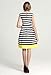 The Bazaar R Women's Summer Sleeveless Knee Length Striped A Line Dress