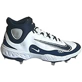 Nike Alpha Huarache Elite 4 Mid Men's Metal Baseball Cleats White Blue HQ1800-100 Size 15 Medium US