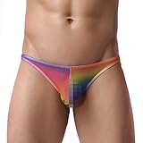 Gocheaper Mens Underpants,Mens Sexy Underwear Shorts Underpants Perspective Pouch Soft Briefs Panties (XL, Multicolor)