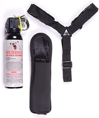 Frontiersman Bear Spray with Chest or Belt Holster– Easy Access, Max Strength – 7.9 oz - Impressive 30-Foot Range