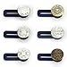 Elastic Pants Waist Extender 6-Pack,Jeans Pants Button Extender Set by Lohas Select