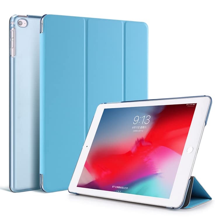 DV iPad 9.7 Inch 2017 2018 Air and Air 2 Smart Case Cover, Ultra Slim Lightweight Stand Case Shell with Translucent Back Cover, for Apple iPad 9.7(Air, Air 2 2017, 2018) Auto Sleep&Wake (Sky Blue) — image 1