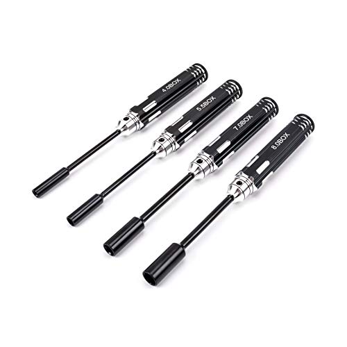FPVKing 4pcs Hex Nut Drivers Screw driver Tools Kit Set 4.0/5.5/7.0/8.0mm NUT Key Socket Screwdrivers for RC Helicopter RC Boat RC Cars - Thumbnail 6