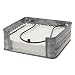 Stonebriar Rustic Silver Galvanized Metal Table Top Napkin Holder, Decorative Napkin Tray for Dining Table and Kitchen, Unique Tissue Dispenser for Bathroom, Horizontal Display primary