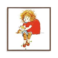 Framed Canvas Wall Art Cartoon Pattern Canvas Prints Home Artwork Decoration for Children's Room,Bedroom - 16x16 inches