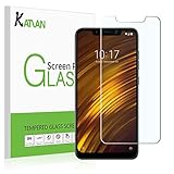 [2 Pack] Xiaomi Pocophone F1 Screen Protector, KATIAN HD Full Coverage Protector[Anti-Scratch] [No-Bubble] [Case-Friendly], 9H Tempered Glass Screen Film Xiaomi Pocophone F1 [Black]
