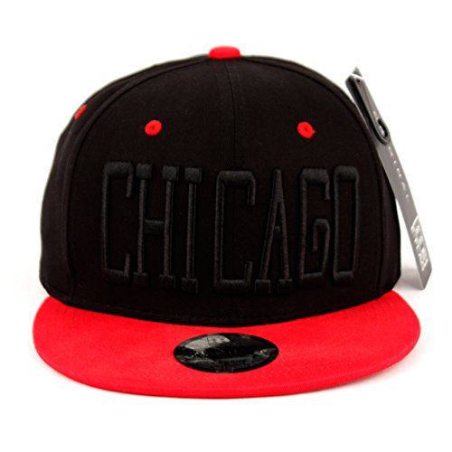 CHICAGO SNAPBACK CAP (BLACK/RED)