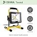 Ustellar 2400LM 30W LED Work Light (200W Equivalent), Waterproof Portable LED Flood Lights, Job Site Lighting with Stand for Construction Site, Workshop, 16ft/5M Cord with Plug, 6000K Daylight White