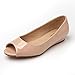 DREAM PAIRS Women's Dories Flats Shoes Low Wedge Heel Peep Toe