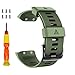 ANCOOL Compatible with Forerunner 35 Bands Soft Silicone Watch Band Sport Strap Replacement for Forerunner 35 Smartwatch (Olive Green)