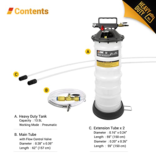 EWK 13.5L Heavy Duty Pneumatic Oil Extractor/Dispenser Pump for
