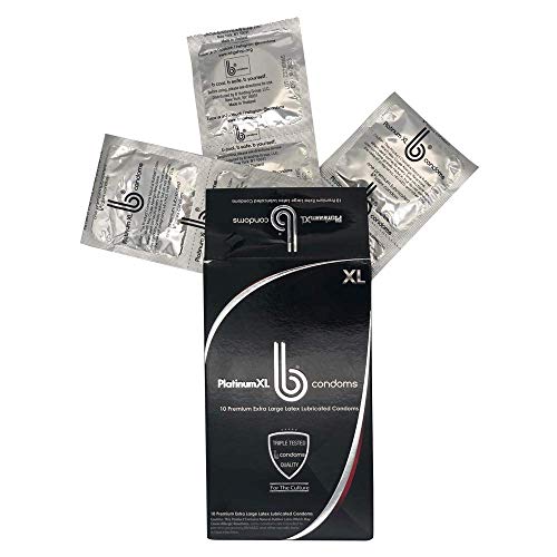 B CONDOMS Platinum XL Best Big Extra Large XXL Condoms for Large