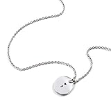 Yolanda Stainless Steel Heart Semicolon Necklace Motivational Inspirational Gift Hand Stamped Jewelry