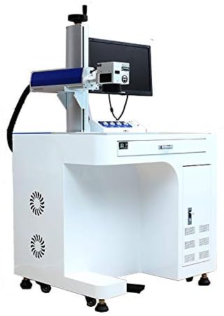 Holylaser 20W Fiber Laser Marking Machine 110mmx110mm Fiber Laser Engraver Marking Machine Maker & Rotary Metal & Non-Metal (20W 4.3x4.3 Inch)