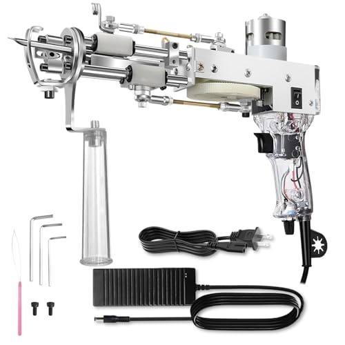 Photo 1 of 2 in 1 Tufting Gun - artufting 2 in 1 Cut Pile & Loop Pile Rug Tufting Gun AK-Duo - Easy-to-Use Rug Making Kit - Ideal for Craft Devotees, Crafting Studios & Social Media Creators (Transparent)