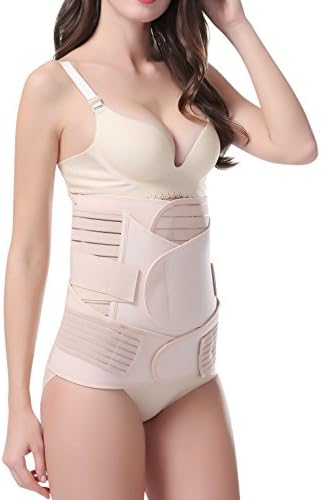 Athaelay 3 In 1 Postnatal Shapewear After Birth Girdle Waist Corset Belly Trainer pelvis Wraps Plus Size