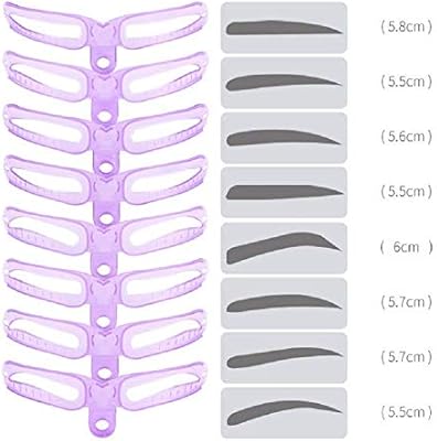 8 قطع استنسل حواجب مختلفة أداة مساعدة الحواجب مجموعة استنسل تزيين الحواجب قوالب تشكيل استنسلات الحواجب بطاقة دليل رسم الحواجب قالب تشكيل الحواجب Amazon Ae