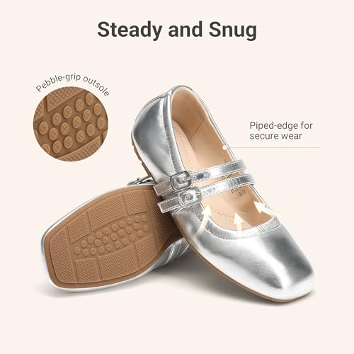 DREAM PAIRS Girls Dress Shoes Ballet Mary Jane Shoes for Wedding Party