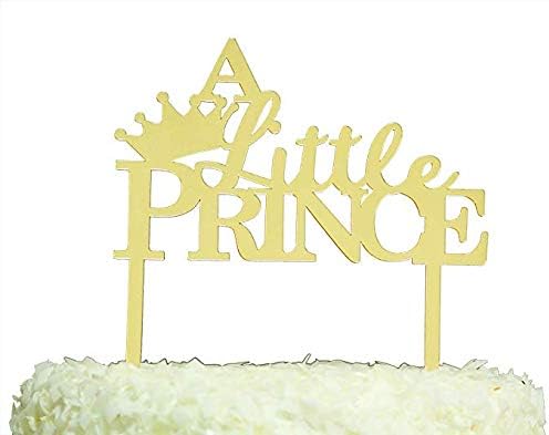 Betalala Gold Crown Little Prince Cake Topper Shower Birthday Wedding Party Decoration