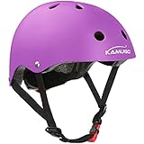 KAMUGO Kids Bike Helmet, Toddler Helmet for Ages 3-8 Boys Girls with Sports Protective Gear Set Knee Elbow Wrist Pads for Skateboard Cycling Scooter Rollerblading, CPSC Certified (Purple-01)