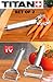 Titan Peeler Stainless Steel Blade Vegetable Peeler Julienne Tool with Garnishing Feature - Slicer Shredder Cutter for Kitchen Home Staple - TTPLR