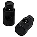 Fms Ravenox Cord Locks for Drawstrings | Miniloc Barrel ABC Cylinder Cord Lock | Slider Plastic Drawstring Spring Stop Toggle Stoppers (10 Pack)(Black)