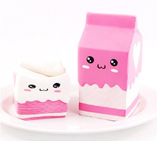 Kawaii Squishy Milk Carton Bottle Toy Cream Scented Jumbo Slow Rising Hand Stress Toy