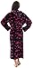 Burklett Women's Robe Plush Hooded Printed Flannel Fleece Bath Robe w/Side Pockets,Gradient Colour