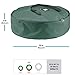 Zober Christmas Wreath Storage Container - 30 Inch Wreath Bag For Artificial Wreaths - Dual Zippered Wreath Storage W/ Strong, Durable Handles - Green