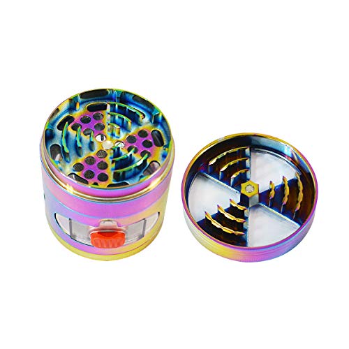 CigaMaTe Grinder Herb Grinder 4 Pieces Rainbow Grinders 2.5'' Zinc