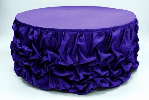 21ft L'amour Satin Pick up Table Skirt Lapis by Wholesale Wedding Chair Covers