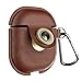 AirPods Case Leather, AirPods Cover Accessories Keychain Protect Waterproof Retro Cases Compatible Apple AirPods (Brown)thumb 1