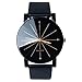 Perman Men's Analog Quartz Black PU Leather Watch primary