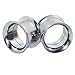 Longbeauty Colorful Stainless Steel Screwed Double Flared Ear Tunnels Expander Plugs Stretcher 12pcs Set Gauges 3mm-25mm