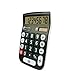 Office+Style A2DESKTOPBLACK 8 Digit Dual Powered Desktop Calculator, LCD Display, Black