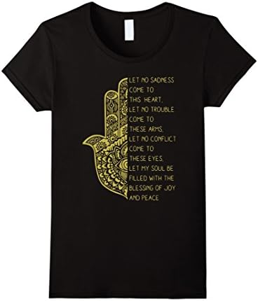 Women's Hamsa Hand Quote Soul Shirt Medium Black