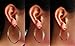 Silver Gold Gunmetal Black Rhodium Plate Hoop Earrings Set For Women Teen Fashion Jewelry 3 Pairs (Gold)